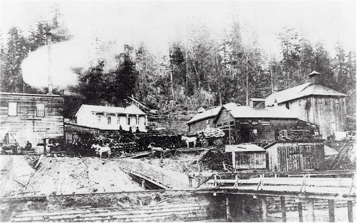 1870s photo of the Bay View Brewery - image