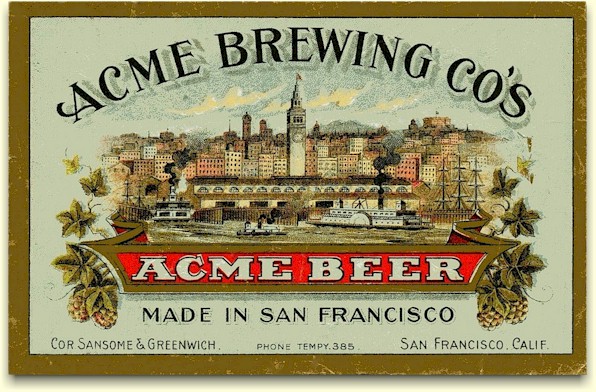 First Acme label, c.1907.