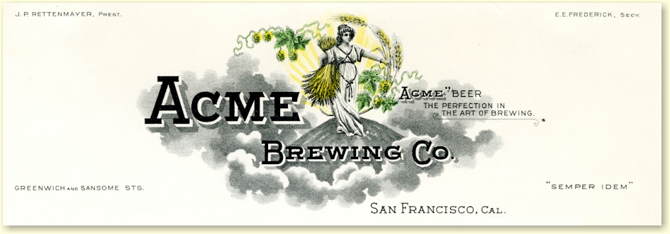 Acme Brewing Co. letterhead c.1911 - image