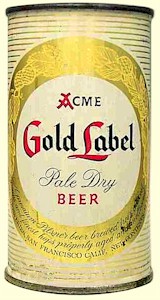 Acme Gold Label Beer can ca.1953