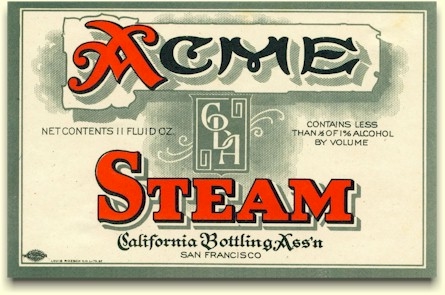 Acme Steam nera-beer label