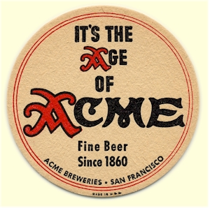 Acme beer coaster c.1945