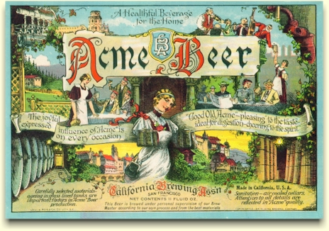Acme Beer label change c.1917