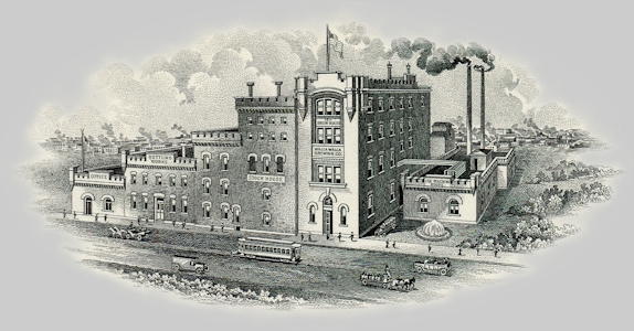 Brewery etching, c.1910 - image