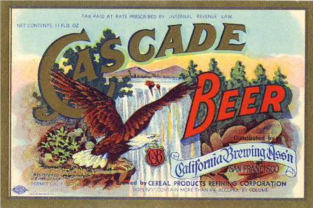 Cascade Beer label from Acme, c. 1933 - image