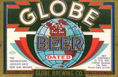 Globe Beer label c.1934 - image