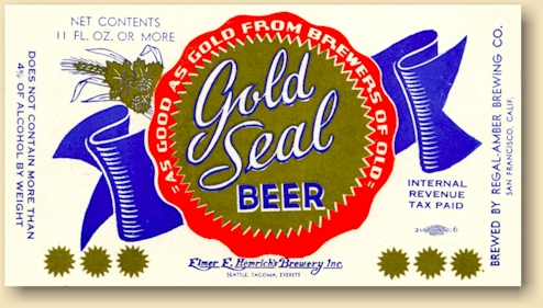 E. E. Hemrich's Gold Seal Beer label - image