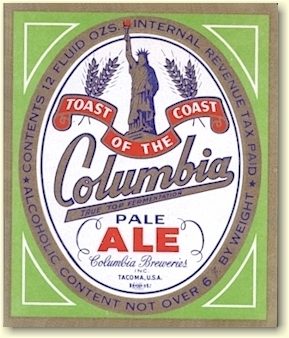 Columbia Ale label 12 oz.-  image