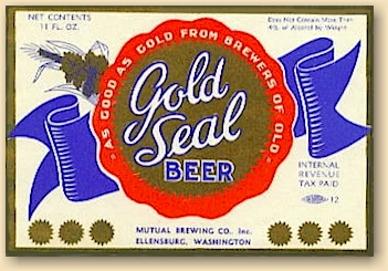 Mutual Brewing's Gold Seal Beer label - image