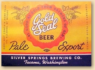 Silver Springs Brewing's Gold Seal Beer label - image