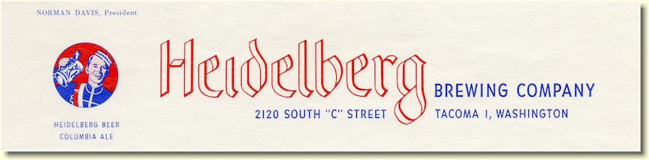 Heidelberg Brewing Co. letterhead, c.1956 - image