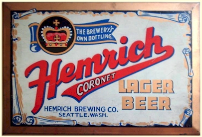 Hemrich Coronet Lager Beer sign - image