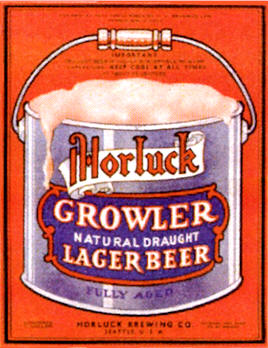 Horluck Growler Lager Beer label - image