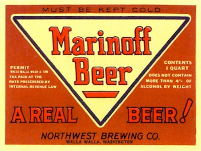 Marinoff Beer label - image