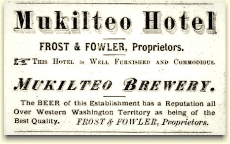 Mukilteo Brewery ad from 1872
