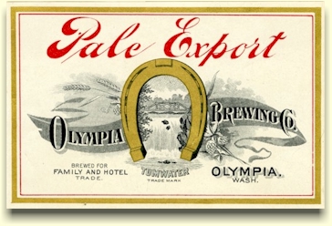 1902 Olympia Export beer label 