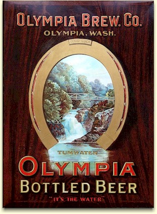 Olympia Bottled Beer TOC sign 