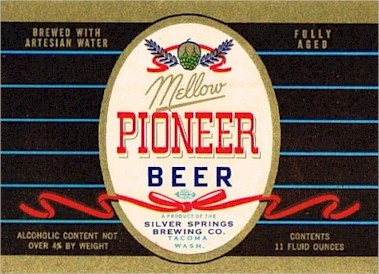 Pioneer Beer label from Tacoma, 1950s