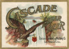 Pre-prohibition Cascade Lager Beer label UB&MCo., SF