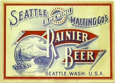 Rainier Beer label - image
