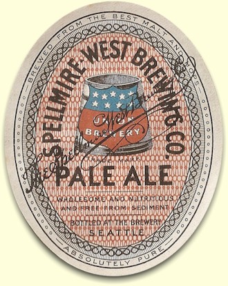 Spellmire-West's Pale Ale label, c.1905
