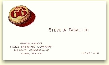 Steve Tabacchi's business card
