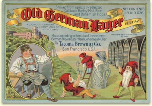 Tacoma Old German lager Brew label
