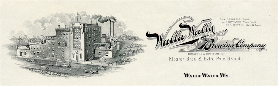 Walla Walla Brewing Co. letterhead, c.1919 - image