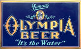 Olympia Beer embossed sign - image