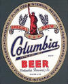 Columbia Beer, 11oz oval gold label - image