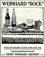 Weinhard Bock Beer ad 1911