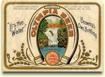 Early Olympia Brg. Co. label, c.1906