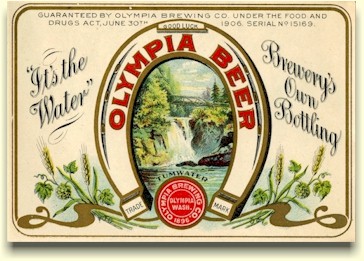 2nd Olympia Beer label, c.1906