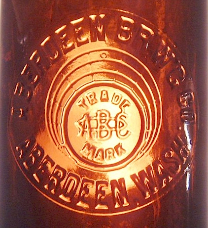 Slug plate logo on Aberdeen Beer bottle - photo