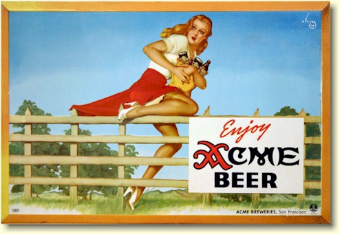 Alberto Vargas ad for Acme beer