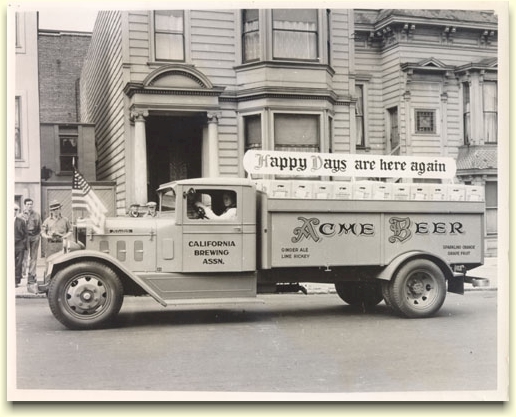Acme Brewery delivery truck, c. 1933 - image