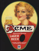 Acme Beer fan with NRA logo ca.1933