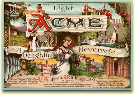 Acme Beer label, ca.1924