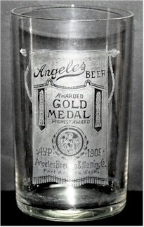 Angeles Beer glass, c.1909
