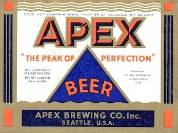 Apex Ale label c.1934 - image