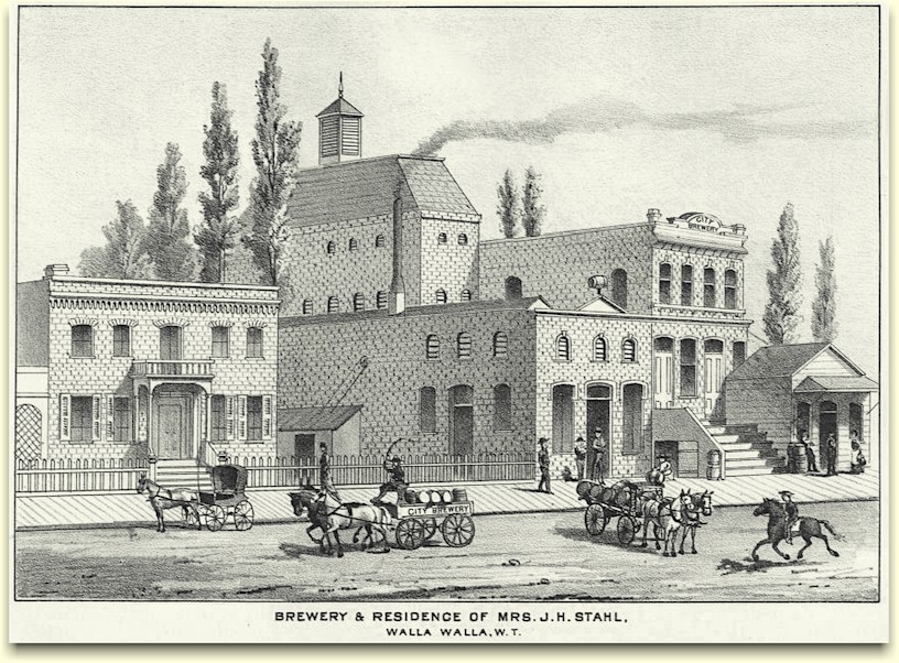 Brewery & residence of Mrs. J. H. Stahl