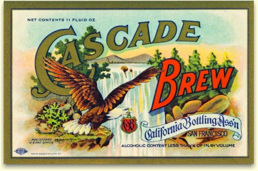 Cascade Brew label - Calif. Bottling Assn 