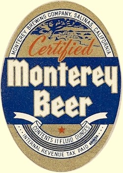 Certified Monterey Beer, IRTP label, c.1939 - image