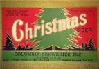 Columbia Christmas Beer label c.1934
