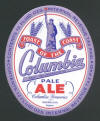 Columbia Pale Ale, 12oz silver oval label - image