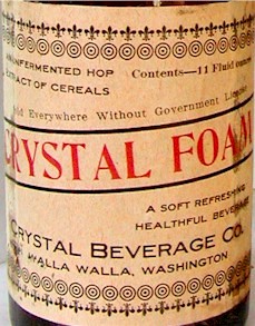 Crystal Foam near-beer label, c.1920