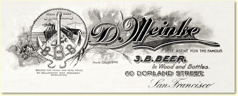 D. Meinke 3-B letterhead SF 1906