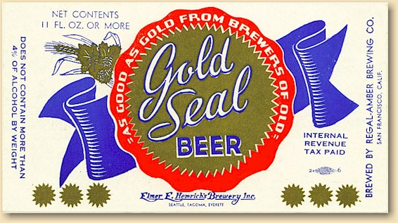 E.E. Hemrich's Gold Seal Beer label