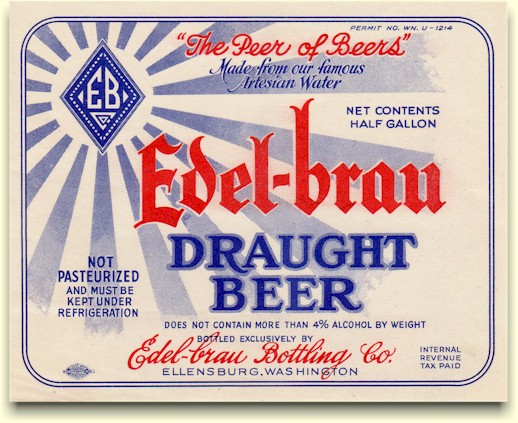 Edel-Brau Draught Beer label
