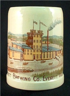 Everett Brewery mug by Mettlach - image